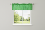 Cotton Window Valance Polka Dots Print 58 Inch Wide / Mini Dots - White on Green