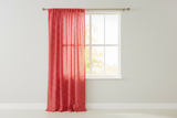 Cotton Curtain Polka Dots Print 58 Inch Wide / Mini Dots - White on Red