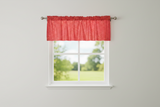 Cotton Window Valance Polka Dots Print 58 Inch Wide / Mini Dots - White on Red