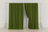 Solid Poplin Window Curtain or Photography Backdrop 58" Wide - Moss Green