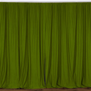 Solid Poplin Window Curtain or Photography Backdrop 58" Wide Moss Green