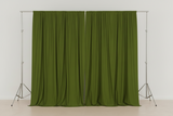 Solid Poplin Window Curtain or Photography Backdrop 58" Wide - Moss Green