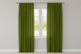 Solid Poplin Window Curtain or Photography Backdrop 58" Wide - Moss Green