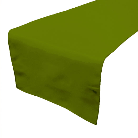 Poplin Table Runner Solid Moss Green