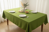 Polyester Poplin Gaberdine Durable Tablecloth Solid - Moss Green