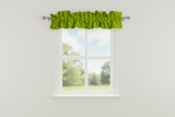Solid Poplin Curtain Valance Sleeve Topper - Moss