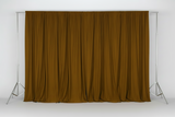 Solid Poplin Window Curtain or Photography Backdrop 58" Wide - Mustard Dark Gold