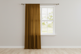 Solid Poplin Window Curtain or Photography Backdrop 58" Wide - Mustard Dark Gold
