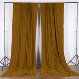 Solid Poplin Window Curtain or Photography Backdrop 58" Wide Mustard Dark Gold