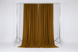 Solid Poplin Window Curtain or Photography Backdrop 58" Wide - Mustard Dark Gold