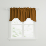 Poplin Solid Scalloped Wave Window Valance 58" Wide / 20" Tall
