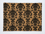 Poplin Damask Floral Dinner Table Placemats Holiday Home Decoration 13" x 19" (Pack of 4)