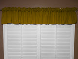 Solid Poplin Window Valance 58" Wide Mustard Dark Gold