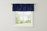 Velvet Embossed Damask Window Valance 54 Inch Wide