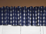 Poplin Tavern Gingham Checkered Polyester Window Valance 58" Wide