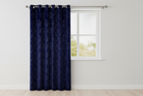 Grommet Curtain Velvet Embossed Damask Curtain Panel 54 Inch Wide