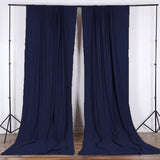 Solid Poplin Window Curtain or Photography Backdrop 58" Wide Navy Blue