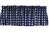 Poplin Tavern Gingham Checkered Polyester Window Valance 58" Wide