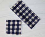 Poplin Tavern Gingham Checkered Polyester Napkins Dinner Table Decor 16" x 16" Hemmed (Pack of 6)
