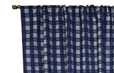 Poplin Tavern Gingham Check Print Polyester Window Curtain 58 Inch Wide