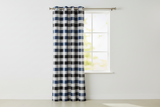 Grommet Blackout Curtain Poplin Buffalo Checkered 56" Wide Curtain Three Color Blend