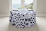 Cotton Polka Dots Round Tablecloth for Wedding/Bridal Shower, Birthdays, Special Events