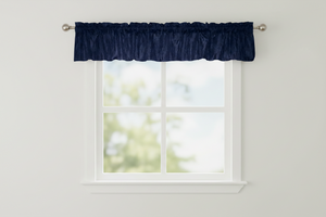 Crinkle Taffeta Window Valance 52" Wide - Navy