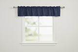Faux Silk Dupioni Window Valance 56 Inch Wide - Navy