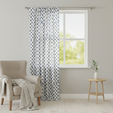 Cotton Curtain Polka Dots Print 58 Inch Wide - Navy on White