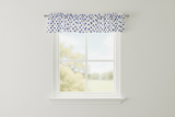 Cotton Window Valance Polka Dots Print 58 Inch Wide - Navy on White