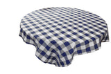 Poplin Buffalo Checkered Round Tablecloth for Wedding/Bridal Shower, Birthdays, Special Events