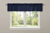 Solid Poplin Window Valance 58" Wide Navy Blue