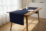 Poplin Table Runner Solid - Navy