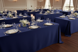 Polyester Poplin Gaberdine Durable Tablecloth Solid - Navy