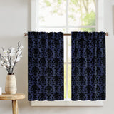 Poplin Damask Floral Café Tier Curtains Window Treatment Kitchen Home Décor