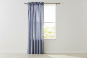 Cotton 1/8th Inch Small Gingham Checkered Curtain 58 Inch Wide - Navy