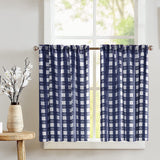 Poplin Tavern Gingham Checkered Café Tier Curtains Window Treatment Kitchen Home Décor