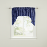 Velvet Embossed Damask Swag Window Valance 54" Wide / 36" Tall