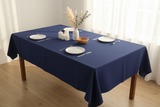 Polyester Poplin Gaberdine Durable Tablecloth Solid - Navy