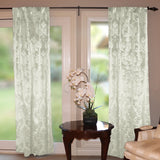 Velvet Embossed Damask Curtain Panel 54 Inch Wide