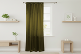 Shiny Satin Solid Single Curtain Panel Drapery 58 Inch Wide - Olive