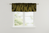 Shiny Smooth Satin Window Valance 58" Wide - Olive