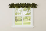 Faux Burlap Texture Curtain Sleeve Topper Window Treatment with Bottom and Top Ruffle