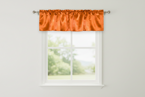 Shiny Smooth Satin Window Valance 58" Wide - Orange
