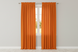 Solid Poplin Window Curtain or Photography Backdrop 58" Wide - Orange