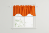 Poplin Solid Scalloped Wave Window Valance 58" Wide / 20" Tall