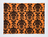 Poplin Damask Floral Dinner Table Placemats Holiday Home Decoration 13" x 19" (Pack of 4)