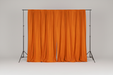 Solid Poplin Window Curtain or Photography Backdrop 58" Wide - Orange