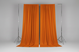 Solid Poplin Window Curtain or Photography Backdrop 58" Wide - Orange