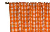 Poplin Tavern Gingham Check Print Polyester Window Curtain 58 Inch Wide